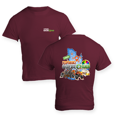 T-Shirts &laquo; T-shirt sport impression DTF - Bourgogne &raquo;